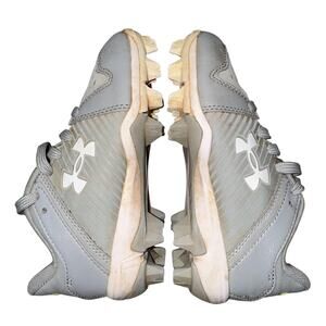 Under Armour Leadoff Low RM Baseball Cleats Youth Size 10K Gray UA Shoes